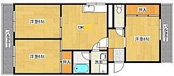 メゾン山中 3LDKの間取図画像