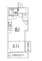 リノリノアパートメント 1LDKの間取図画像