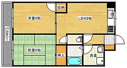 クリオール 2LDKの間取図画像