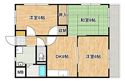 K&KビルドA 3DKの間取図画像
