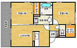 コリーヌメゾン 2LDKの間取図画像