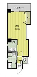 パレ・クサオ ワンルームの間取図画像