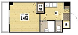 プーテゥジュール4番館 1DKの間取図画像