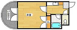 エステート上天満 1Kの間取図画像
