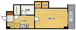 EPOCH21 1Kの間取図画像