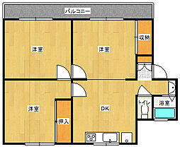 小川マンション 3DKの間取図画像