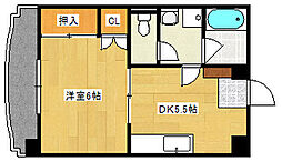太陽ビル 1DKの間取図画像