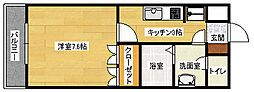 シェルル大町 1Kの間取図画像