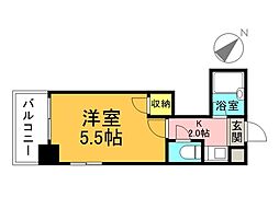 スタープラザ三篠 1Kの間取図画像