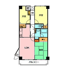 ライオンズヒルズ田方 3LDKの間取図画像