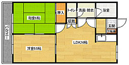 ロイヤルタムラバラ館 2LDKの間取図画像