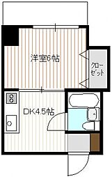坪井ビル 1DKの間取図画像