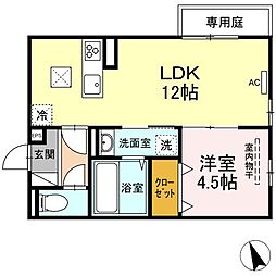 Nocturne2 1LDKの間取図画像