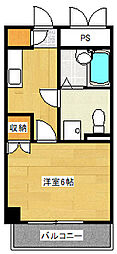 メゾン大須賀 1Kの間取図画像