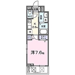 セレーノ.M 1Kの間取図画像