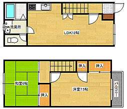 アンジールテラス 2LDKの間取図画像
