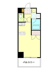 福地産業西十日市ビル ワンルームの間取図画像