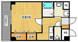第22友建ビル 1Kの間取図画像