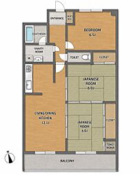 クレール井口 3LDKの間取図画像