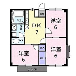 ニューシティS1 3DKの間取図画像