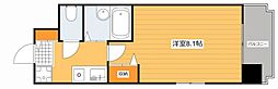 双葉ヒルズ堺町 1Kの間取図画像