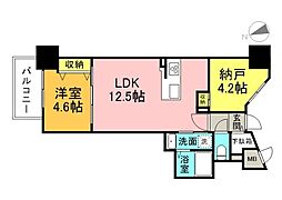 S-RESIDENCE富士見町aglitter 1SLDKの間取図画像
