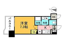 S-RESIDENCE国泰寺一丁目 1Kの間取図画像