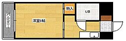 松尾ビル 1Kの間取図画像