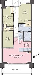 プラウド上麻生 3LDKの間取図画像