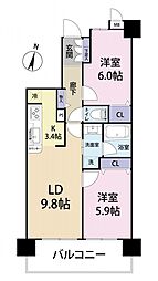 サニーコート蕨第7 2LDKの間取図画像