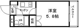 グリーンハイツ南駅前 1Kの間取図画像