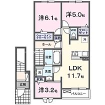 グラン　フェリシアII  ｜ 愛知県豊川市蔵子3丁目（賃貸アパート3LDK・2階・62.11㎡） その2