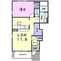 プリムローズＢ  ｜ 愛知県豊川市桜町2丁目（賃貸アパート1LDK・1階・42.80㎡） その2