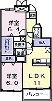 レガリア東名  ｜ 愛知県豊川市東名町2丁目（賃貸マンション2LDK・1階・58.44㎡） その2