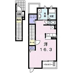 ミニョン光輝 ワンルームの間取図画像