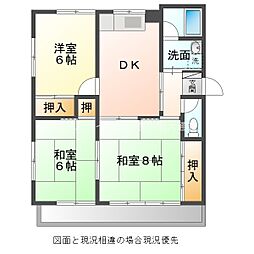 エスポワール小野 3DKの間取図画像