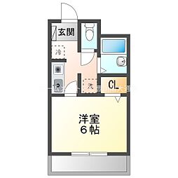 プリメーラカミーノ 1Kの間取図画像