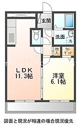 桜ケ丘LUCKHILL 1LDKの間取図画像
