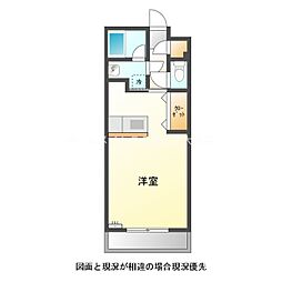モンプリエール ワンルームの間取図画像