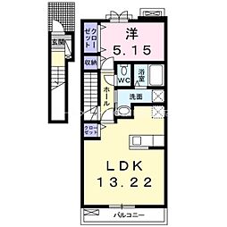 ビブレスト 1LDKの間取図画像