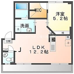 鈴木ハイツ 1LDKの間取図画像