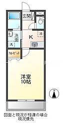 プレ・ルパンA 1Kの間取図画像