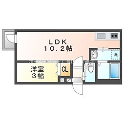 Warrenshiratori1 1LDKの間取図画像