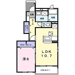ノイソレイユ 1LDKの間取図画像