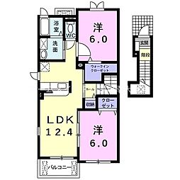 エテルノディーアA 2LDKの間取図画像