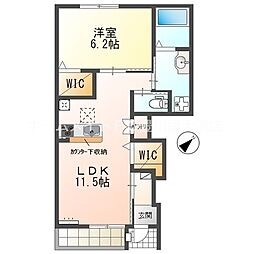 アベニール 1LDKの間取図画像