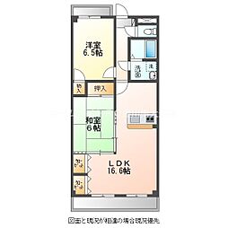 ソシア 2LDKの間取図画像