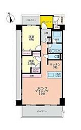 アルス西巣鴨 2LDKの間取図画像