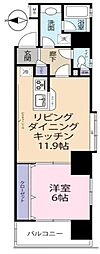 ホームズ武蔵小杉 1LDKの間取図画像