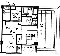 メゾン・ド・ゼフィール2 2DKの間取図画像